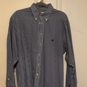 Brooks Brothers Navy and White Gingham Shirt